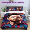 Soccer superstarPattern Bedding Quilt Set Quilt Cover Pillowcase Home Decoration Birthday Gift (1 * Duvet Cover + 2 * Pillowcase, Without Core)