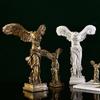 European-style Victory Goddess Figurine Sculpture Resin Handicraft Home Decoration Item Sample Room Study Piece