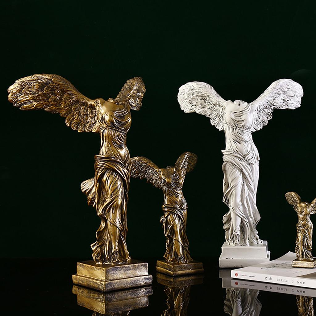 European-style Victory Goddess Figurine Sculpture Resin Handicraft Home Decoration Item Sample Room Study Piece
