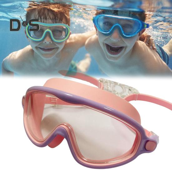 Okulary do pływania dla dzieci, okulary przeciwmgielne, z ochroną UV, szczelne, z klipsem na nos, zatyczki do uszu dla chłopców, dziewcząt, dzieci i maluchów w wieku 3-15 lat