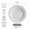 French Retro Lily of the Valley Tableware Set: Ceramic Dinner Plates, Rice Bowls, Steamed Fish Plates, and Household Dish Set.