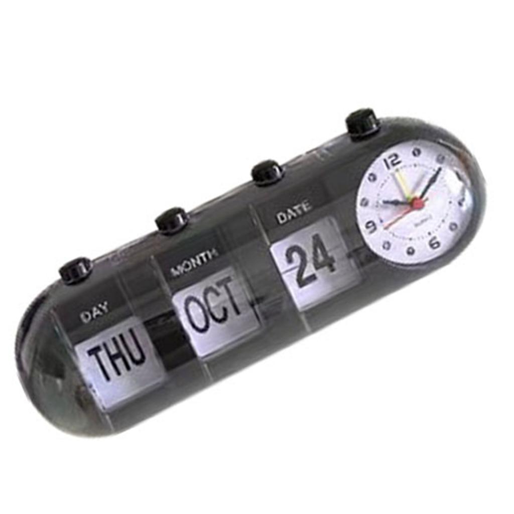 Calendar Alarm Clock Innovative Shape Decorative Jump Desktop Clock for Home Living Room Bedroom