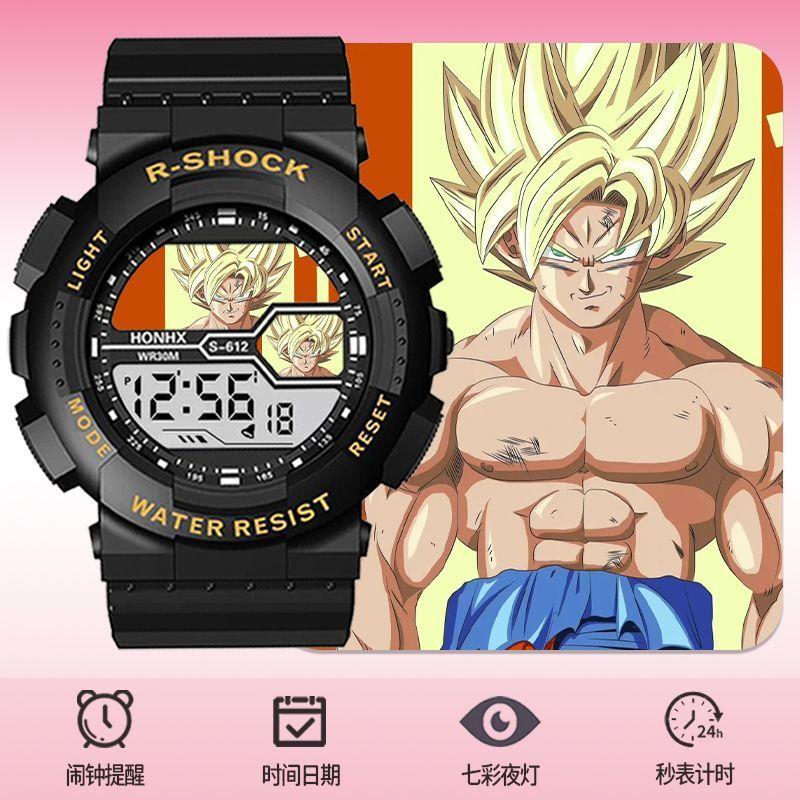 Orologi Y2K Son Goku Saiya-Jin Anime Dragon Ball Wen Orologi da Polso Sportivi Orologi Digitali Orologio da Polso Impermeabile Orologio Elettronico