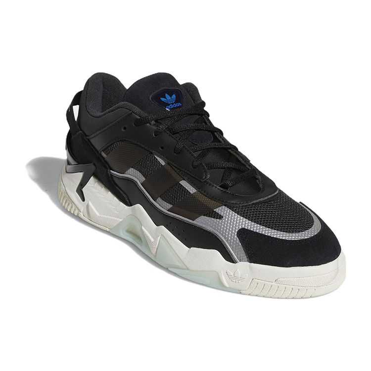 Adidas Originals Niteball 2.0 Leather Sports Classic Cushioning Non-Slip Durable Low-Top Lifestyle Shoes Men Sneakers Black GX7095