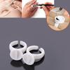 100Pcs Disposable Glue Ring Pallet Holder for Eyelash Extension Tattoo Pigment