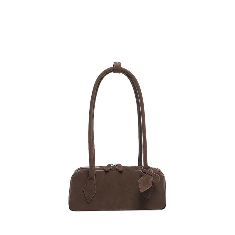 Niche underarm baguette bag suede popular versatile shoulder bag temperament commuter portable underarm bag