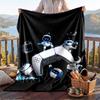 Warme Flanelldecke mit Astro-Bot-Muster, Leichte, bequeme Überwurfdecke für Bett und Sofa