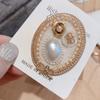 New Sale Elegant Woman Brooch Retro Crystal Bow Pearl Brooches Pins Jewelry Clothes Accessories