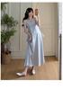 Elegantes Sommer-Umstandskleid 2026 im chinesischen Stil mit geprägtem Sonnenschutz