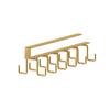 Punch-free Double-row Hooks Kitchen Under Cupboard Shelf Mug Cup Hanger Hook Iron Hanging Rack Holder Kitchen Cabinet Organizer Cup Holders 5