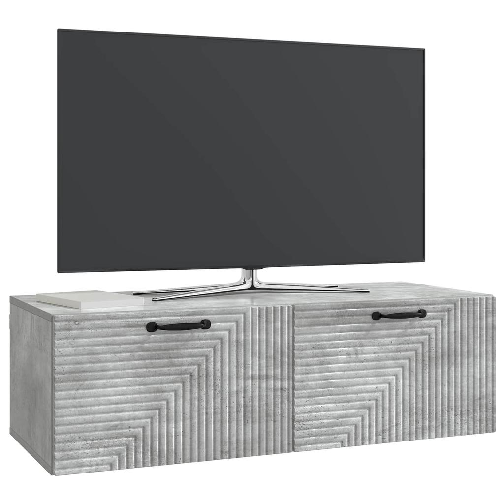 Wall Mounted TV Cabinet Concrete Grey 98 x 41 x 30 cm