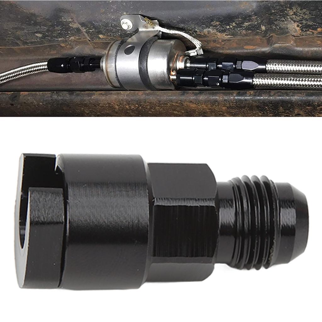 EFI Adapter Quick Disconnect Aluminum Alloy Black Anodized Waterproof AN Male Push On Fuel Line Fitting