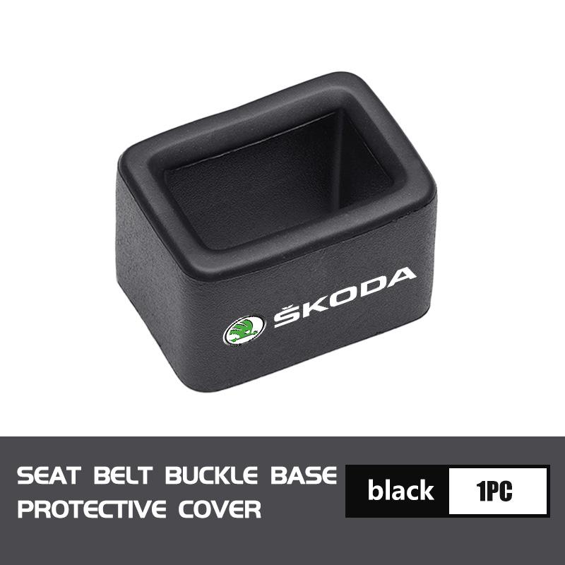 VIJT4 For Skoda Car Seat Belt Protective Buckle Anti-scratch Cover S Kodiaq Octavia 2 3 Yeti Karoq Rapid Fabia VII VRS