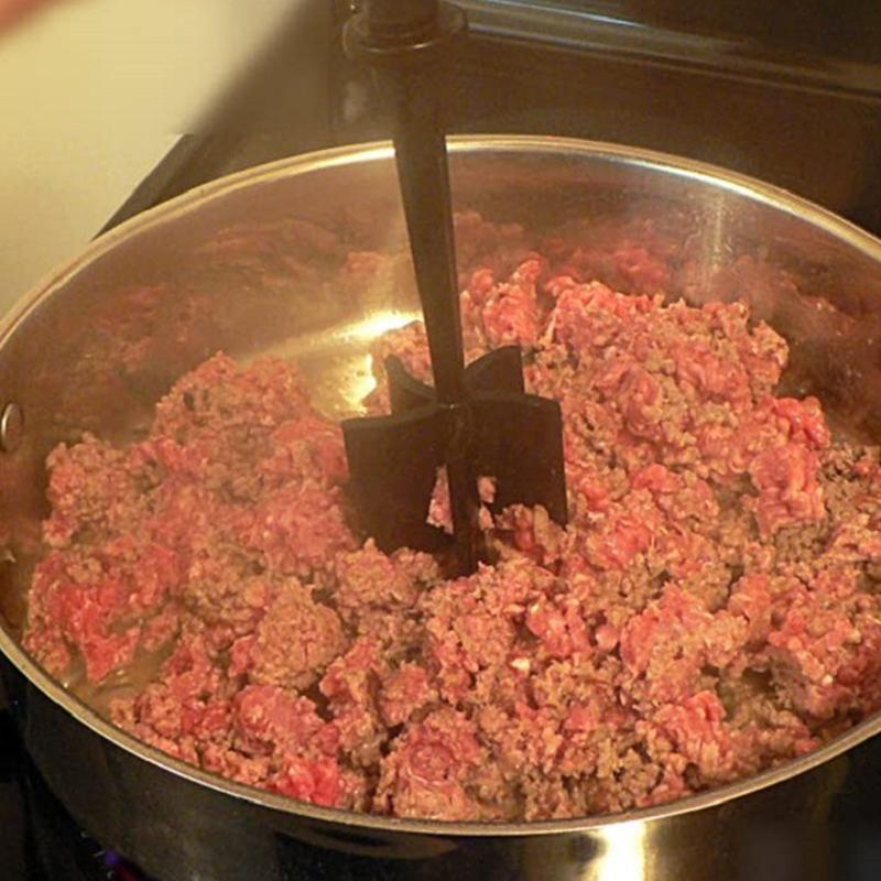 1pc Meat Chopper Hamburger Chopper Premium Heat Resistant Masher And Smasher For Hamburger Meat Ground Beef Ground Turkey 4