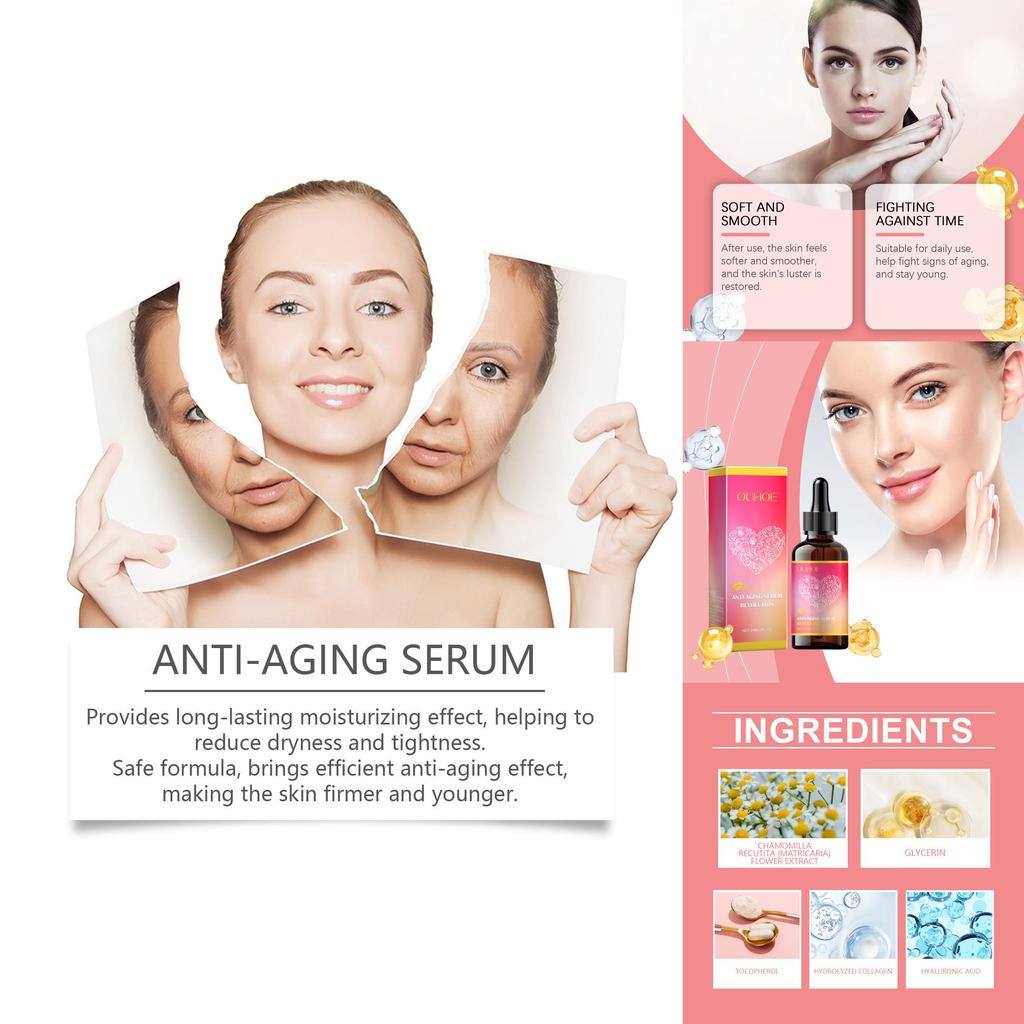 Ouhoe Facial Repair Essence Hydrating Moisture Brightening Concentrate For Fine Lines