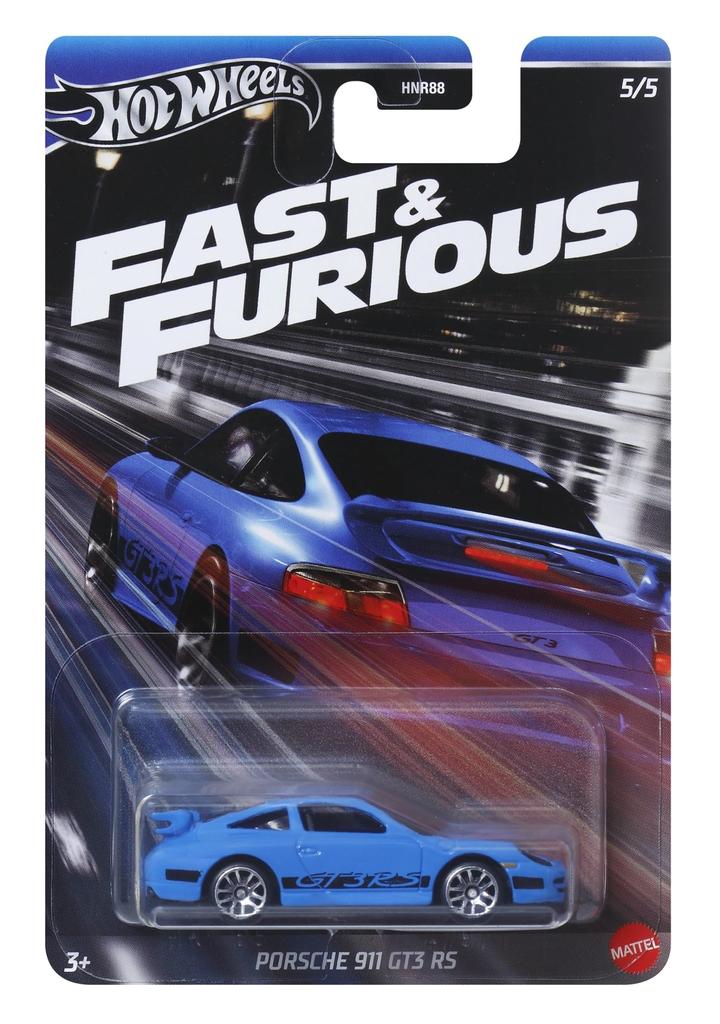 Hot Wheels Fast & Furious Porsche 911 GT3 RS Modell Diecast Maßstab 7cm Lang HRW55 & 164 - -