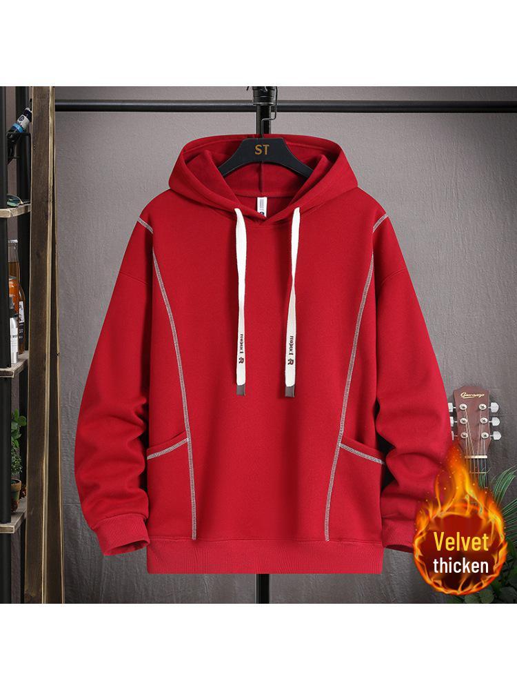 Jungen Fleece-gefütterter Kapuzenpullover für den Winter – Warme, trendige Oberbekleidung für Teenager