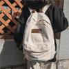Amerikanischer High School Retro Rucksack Alt Gewaschener Canvas Rucksack für Männer und Frauen Schultasche für Studenten