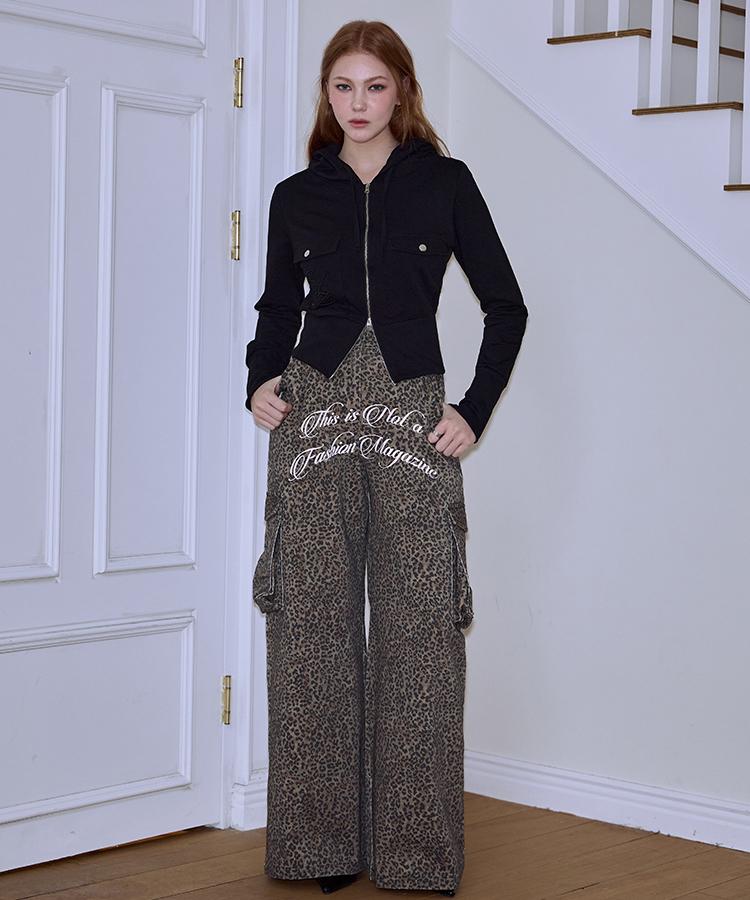 ROSEFRANTZ Leopard Wide Pants [Brown]