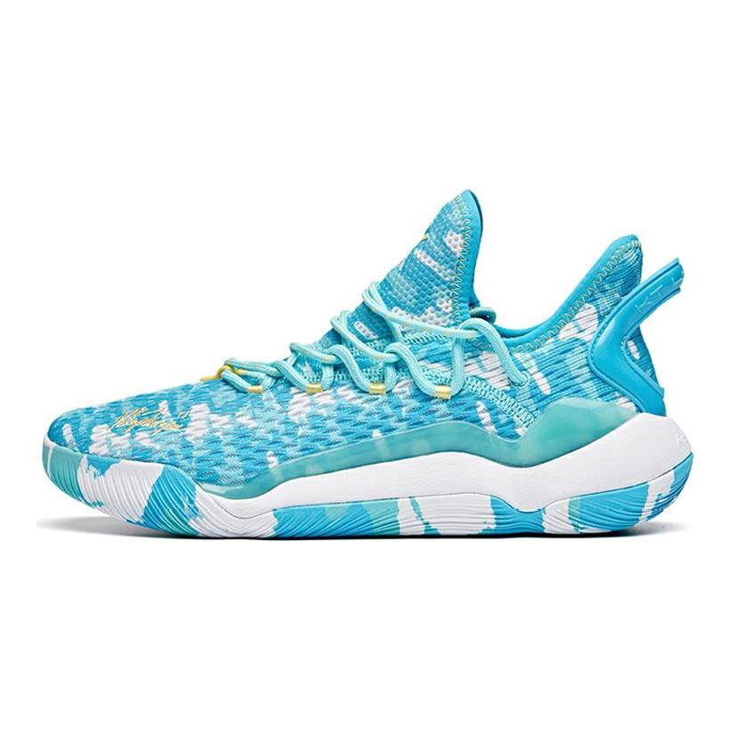 Anta Light Cavalry 5 Mesh, Textile Cushioning Slip Resistant Abrasion Resistant Low Top Basketball Shoes Men's Blue 112021608-9