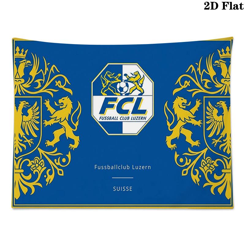 Luzern FC Wall Tapestry Aesthetic Wall Hanging Printed Fabric Blanket Decorative Tapestries for Bedroom Living Room Home Decor