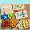 Wooden Multifunctional Arithmetic Clip Bead Learning Board Kid Puzzle Toy Set For Cognitive Development