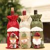 Champagne Bottle Cover Reusable holiday party Santa Claus Snowman Elk Xmas Ornaments Merry Christma Dinner Table Decor