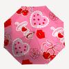 1PC Love Hearts Automatic Windproof Umbrella 8 Rib Portable Folding Black Iron Frame for Outdoor, Beach, Travel, Beach Umbrella,S37