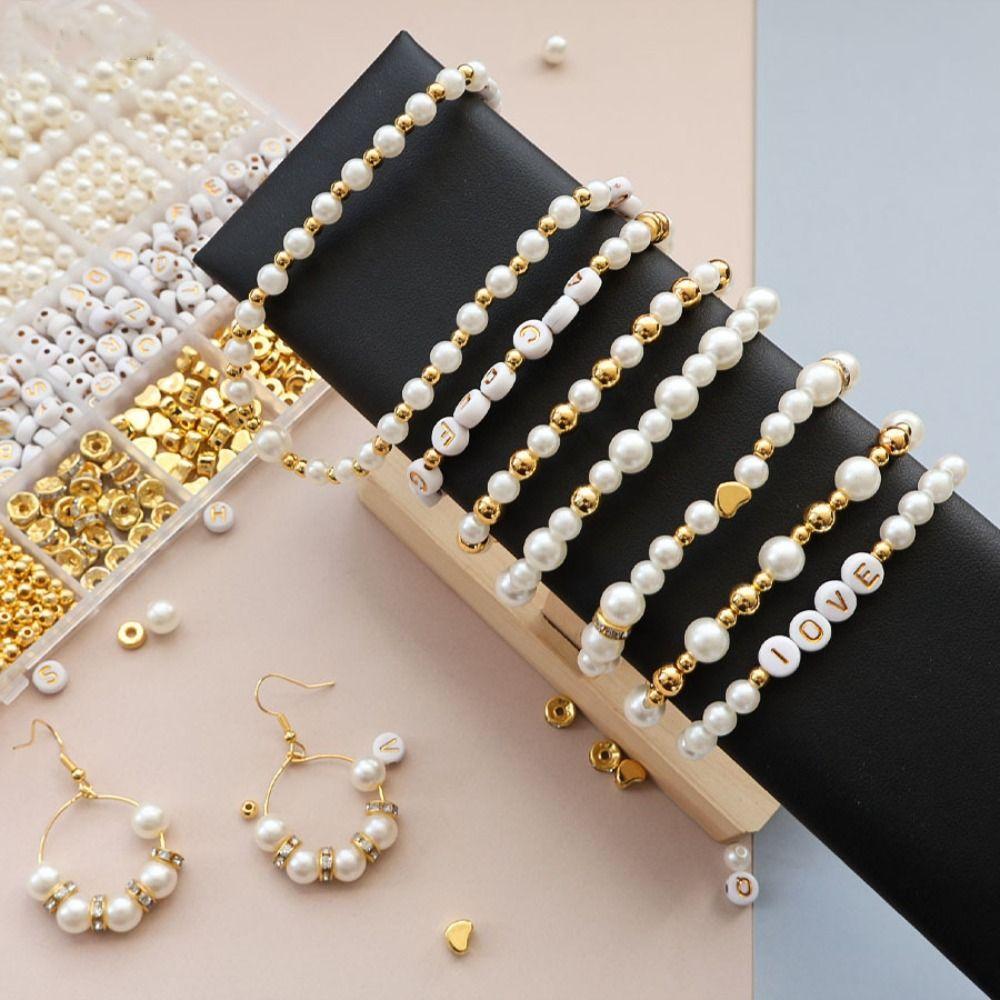 

Boost Creativity Diy Letter Loose Beads Pearl Pearl Beading Kit Children DIY Toy