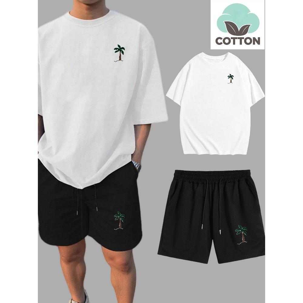 

Off Shoulder T-shirt+shorts, Summer Season Base, Made for Men, Comfortable, High-quality, High Fit, Casual Sports Luxury S