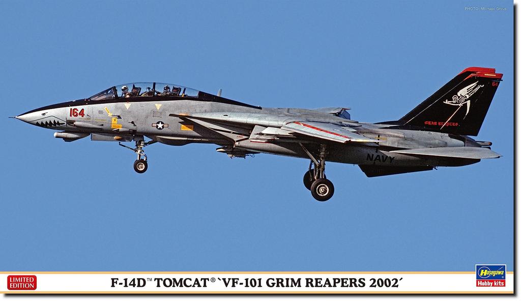 Hasegawa US Navy Tomcat Grim Reapers 2002 Plastic Model 02444 1/72 F-14D VF-101