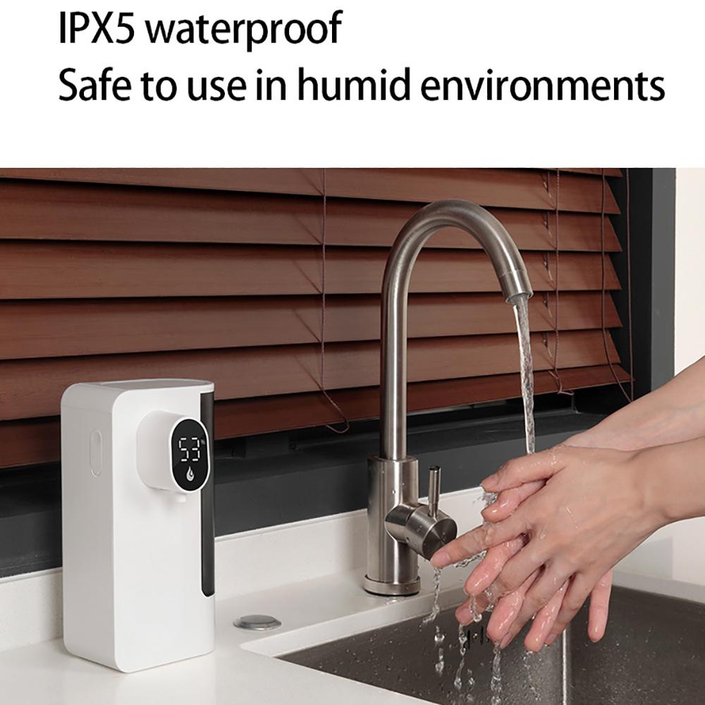 Automatic Liquid Soap Dispenser 500ML Wall Mount Soap Dispenser, Touchless Hand & Dish Soap Dispenser for Bathroom, Kitchen