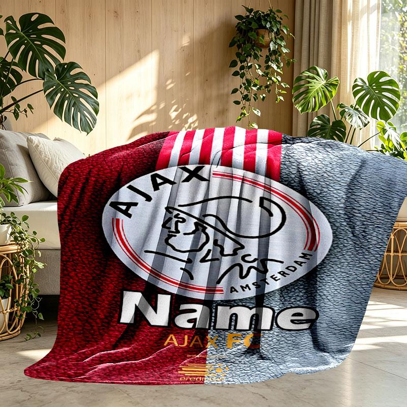 Custom Name Personalized Ajax Print Blanket, Home Decor, Bedroom, Sofa, Camping, Couch, Gifts for Birthday Christmas