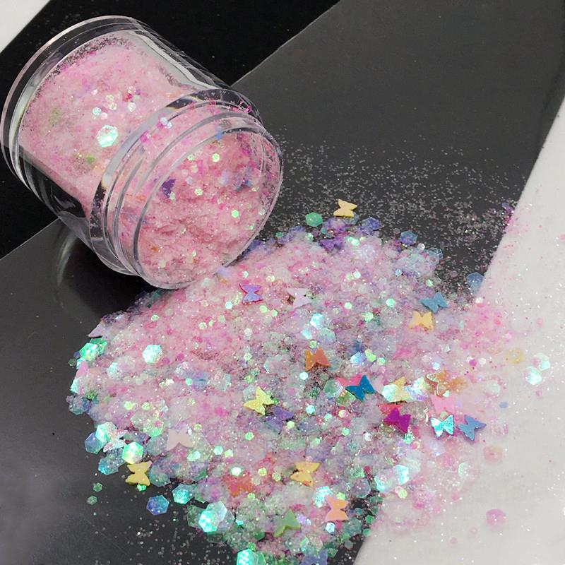 10ml/Box Glitter Epoxy Resin Fillings Mix Colorful Glitter Sequins Materials for DIY Epoxy Resin Mold Crafts Nail Art Fillers