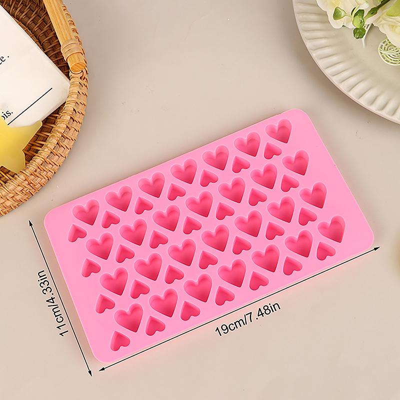 Silikonová forma ve tvaru srdce s 56 dutinami, tácek na kostky ledu, diy čokoládová fondánová forma, 3D pečivo, želé sušenky, pečení, zdobení dortů, nástroje