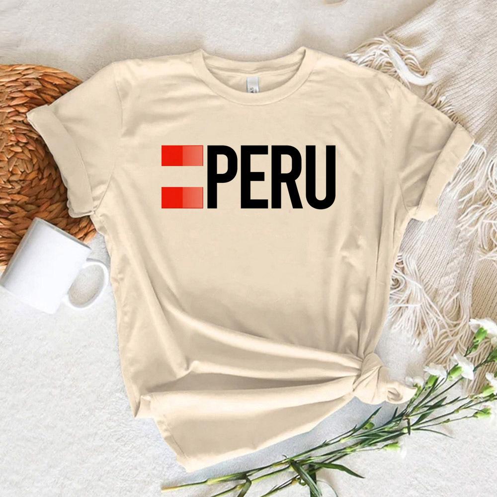 Peru T Shirt Women Designer Tee Girl Y2k Designer Unisexga Clothing