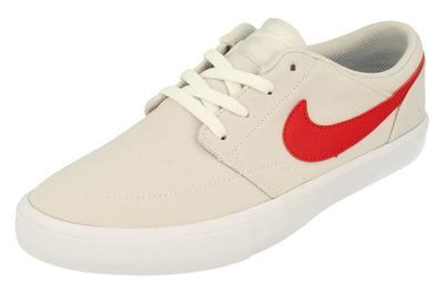 SB Portmore II Solar CNVS Trainers 880268 Sneakers Shoes US EU Vast Grey University Red White Men's (UK 8.5 9.5 43, 008)