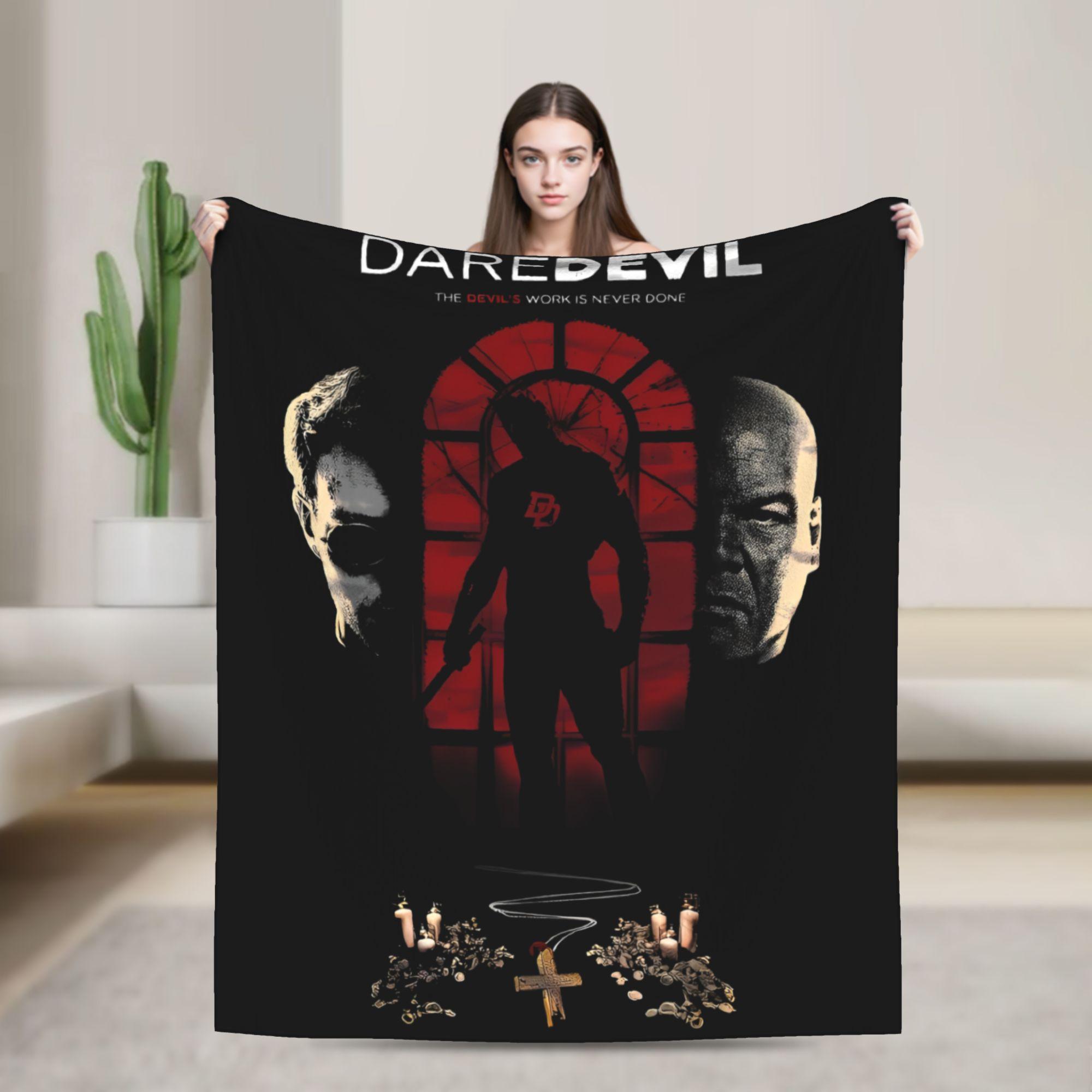 

Daredevil Legacy Comic Cover Fleece Throw Blanket TV Series for Bedspreads Knitted Blanket Outdoor Warm Multi-function 30x40in