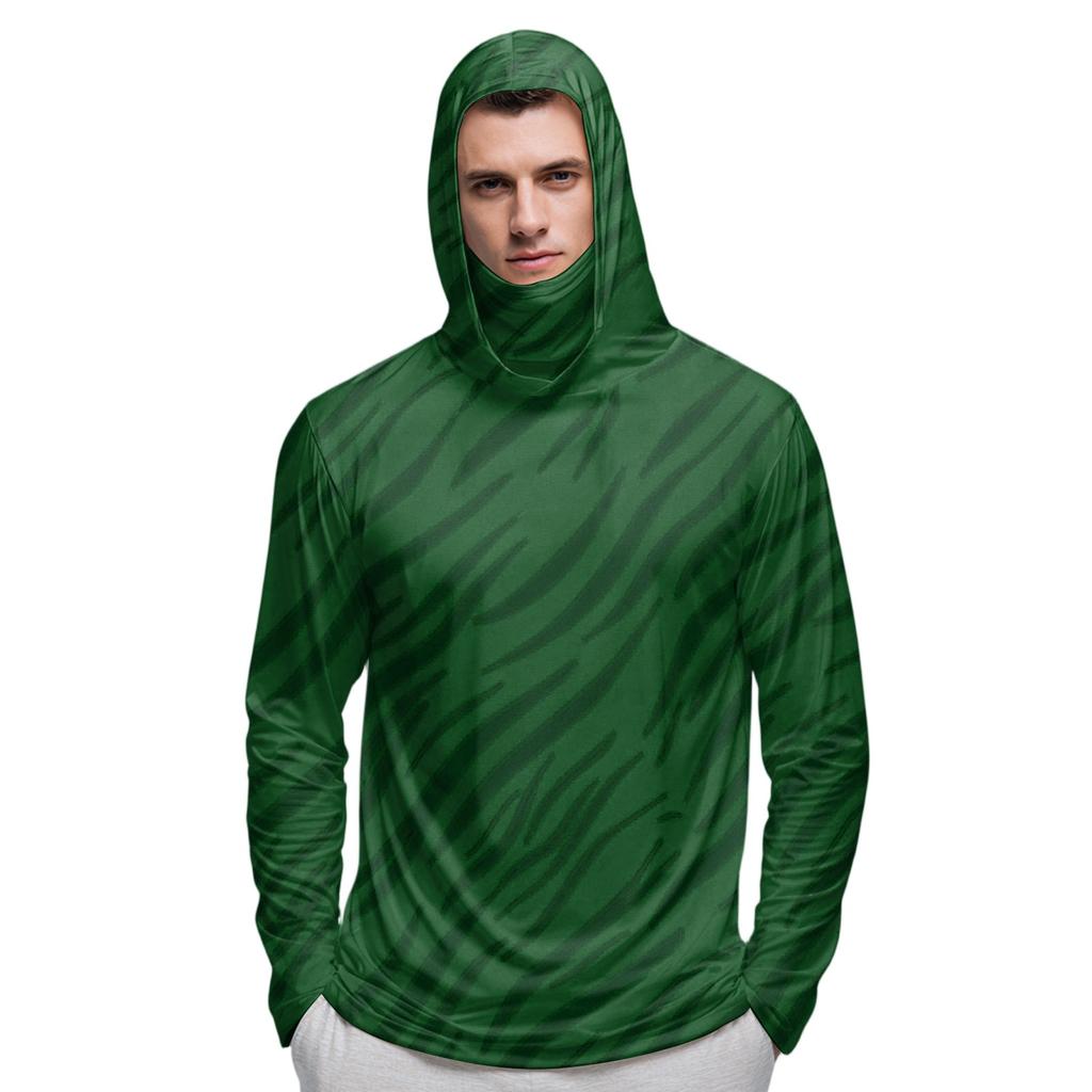 Herrenhemd mit Maske Leichtgewicht Langarm Kapuze Wandern Angeln Performance