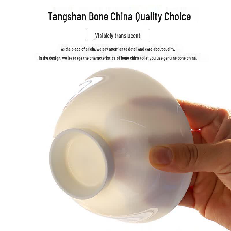 Qiwei Pure White Ceramic Dining Bowl