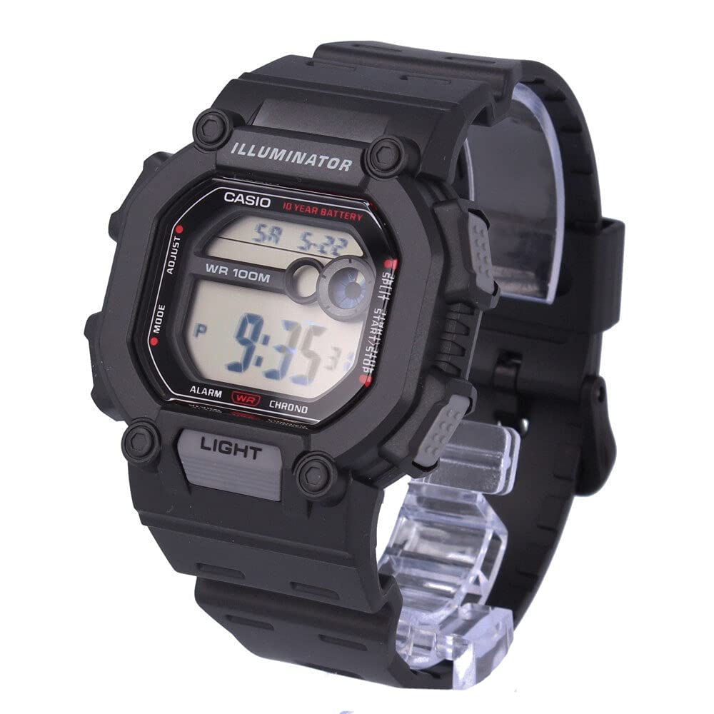 CASIO Casio Standard Cheap Casio Waterproof Digital Rubber Watch in Black Men's W-737H-1A