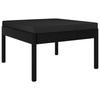3 Piece Garden Lounge Set with Cushions Poly Rattan Black