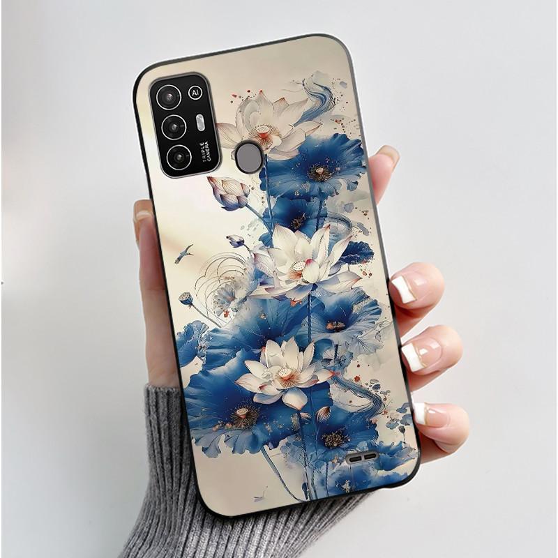 Für ZTE Blade A52 Hülle Für ZTE BladeA52 Rückabdeckung Silikon Weich Schwarz TPU Luxus Drache Niedlich Cool Jungen Mädchen Stoßfänger Handyhülle