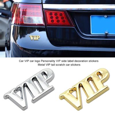 Araba 3D Metal Etiket VIP Logo Araba Styling Oto Araba Vücut Gövde Işareti dekorasyon çıkartması Motosiklet Oto Etiket Araba Aksesuarları