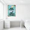 Vintage Keep Calm Eat Cotton Candy Metal Tin Sign - Colorful Cotton Candy Cones Retro Plaque for Home Bar Cafe Man Cave Decor