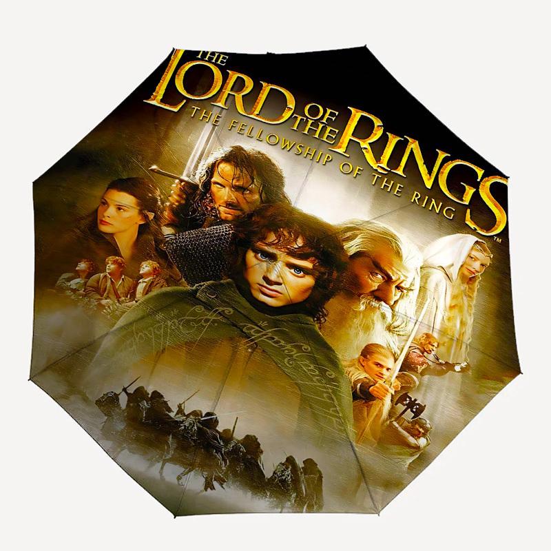 1pc Fellowship of the Ring Lord of the Rings Automatic Folding Umbrella - Compact 8-Rib Design, Durable Plastic & Iron1147L