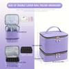 Double Quilted Nail Polish Organizer Portable Nail Polish Storage Bag Gel Nail Polish Carrying Case Nail Kit Supplies Organizer