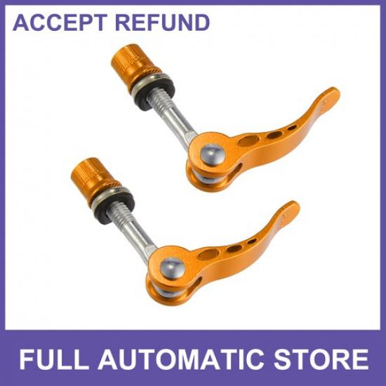 2 Pcs 8mm Aluminium Alloy Bike Seat Post Quick Release Pin Skewer Bolt Yellow