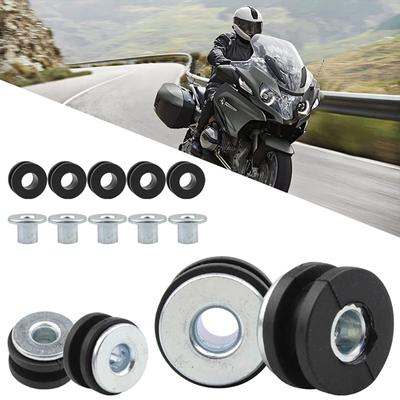 10PCS Průchodky Těsnění Motocyklové Gumové Průchodky Sada šroubů Kapotážové šrouby Ventily Motocykly Boční kryt Průchodky Příslušenství polštářů