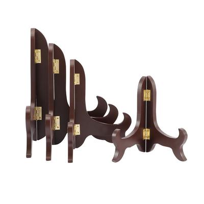 High End Picture Decorating Base Plate Holder Wooden Bracket Display Stand Picture Frame Holder